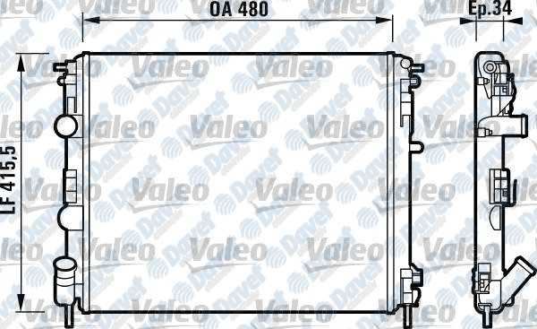 VALEO 732721 Su Radyatoru Kangoo 1.4 1.5dci Clio 1.5dci 1.9dti Logan 1.4 1.6mpi Thalia 1.4 1.6  ####
